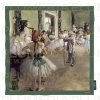 Plu - Hedvábný šátek Edgar Degas, The Bal let Glass - 90 x 90 cm