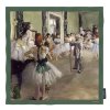 Plu - Hedvábný šátek Edgar Degas, The Bal let Glass - 90 x 90 cm