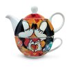 Egan - Porcelánový šálek s konvičkou Mickey a Minnie - 470 ml