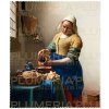 Plu - Čistící hadřík na brýle Jan Vermeer, The Mi lkmaid - 15x18 cm