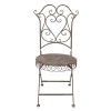 Kovová zahradní židle Clayre & Eef 5Y1207 49x49x95 cm