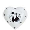 Miska srdce Black Cats Kočky, dekor č. 1 - 16 x 15,5 cm