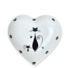 Miska srdce Black Cats Kočky, dekor č. 3 - 16 x 15,5 cm