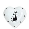 Miska srdce Black Cats Kočky, dekor č. 5 - 16 x 15,5 cm