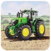 Korkové prostírání pod skleničky zelený Traktor 1 ks - 10,5*10,5 cm