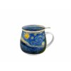 DG - Porcelánový hrnek Barylka STARRY NIGHT Vincent van Gogh se sítkem a víčkem v dárkové krabičce - 430 ml