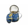 DG - Porcelánový hrnek Barylka STARRY NIGHT Vincent van Gogh se sítkem a víčkem v dárkové krabičce - 430 ml