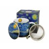 DG - Porcelánový hrnek Barylka STARRY NIGHT Vincent van Gogh se sítkem a víčkem v dárkové krabičce - 430 ml