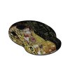 Počítačová podložka pod myš s polštářkem na zápěstí - G. Klimt, Polibek (CARMANI) - 22x25 cm