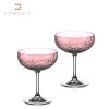 Sklenice 300 ml misky na sekt pink - sada 2 ks