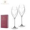 Sklenice Heart 320 ml prosecco Diamante® sada 2 ks