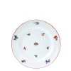 Talíř dezertní 19 cm Rokoko rakouská házenka s červenou linkou