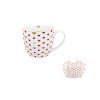 DG - Porcelánový hrnek v srci červená a zlatá srdíčka - 460 ml