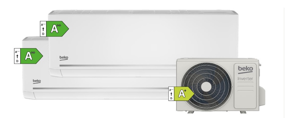 Klimatizace Beko Evolutio 1+2 ( 2,6kW + 3,5kW) Multi-split R32