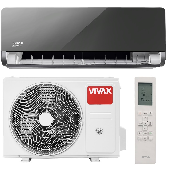 Klimatizace Vivax design H+ gray mirror 1+1 3,5kW R32