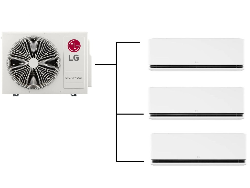 Klimatizace LG AI Air Premium 1+3 ( 2,5kW + 2,5kW + 3,5kW ) Multisplit R32