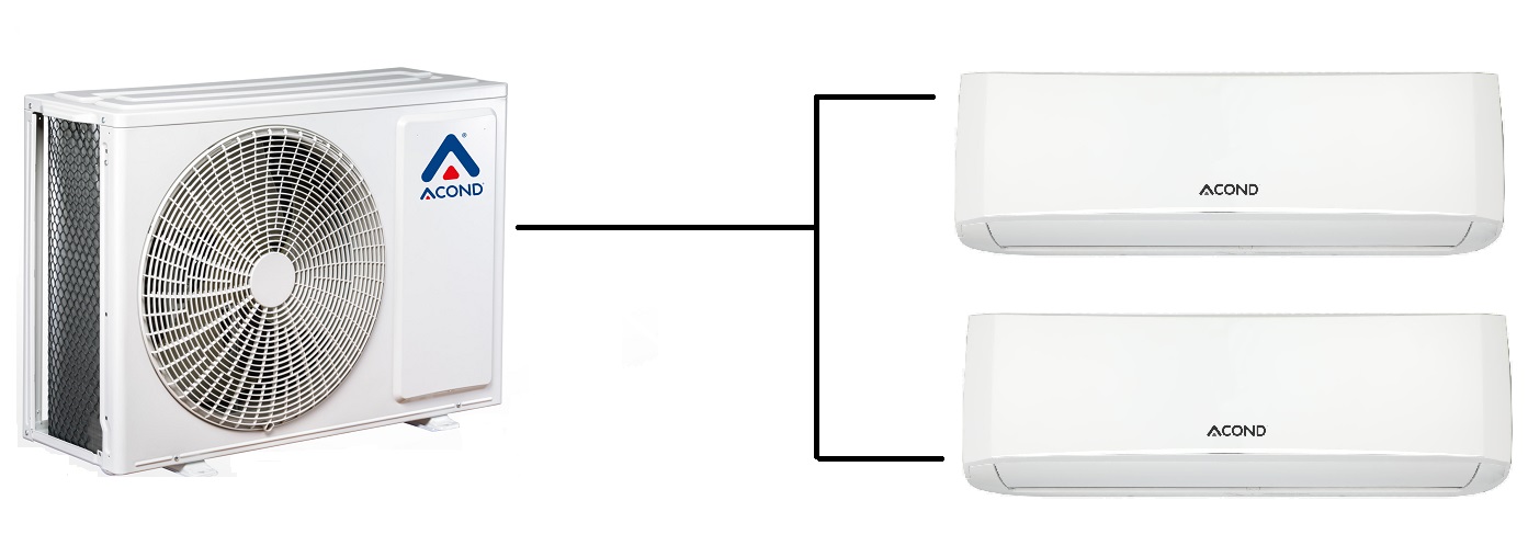Klimatizace Acond ASB 1+2 ( 2,6kW + 3,2kW) Multi-split R32