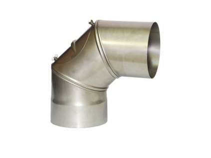 Koleno pevné s úhlem 90° s víčkem (Ø200 mm, tl.1,0 mm)