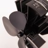 Ventilátor na kamna FLAMINGO čtyřlopatkový, černý