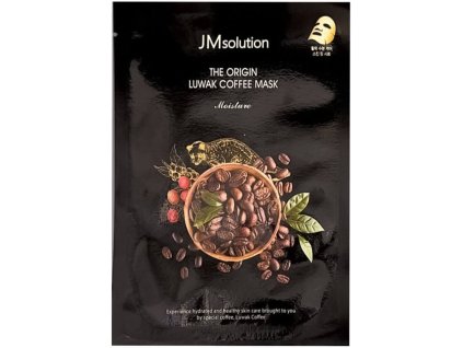 Tonizující plátýnková maska s kofeinem JMsolution The Origin Luwak Coffee Mask