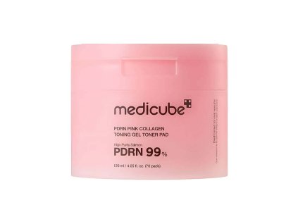 Medicube – PDRN Pink Collagen Toning Gel Toner Pads – Gelové tonizační polštářky s kolagenem a PDRN – 70 ks