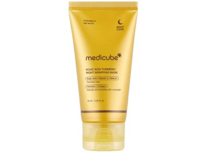 Medicube – Kojic Acid Turmeric Night Wrapping Mask – Noční rozjasňující maska s kyselinou kojovou a kurkumou – 75 ml