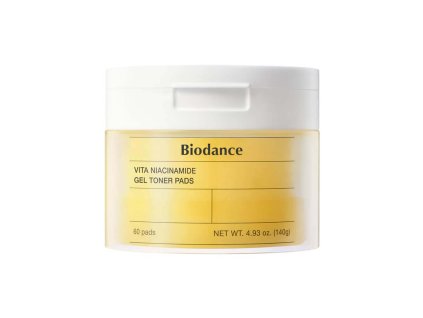 Biodance – Vita Niacinamide Gel Toner Pads – Rozjasňující hydrogelové tonerové polštářky s niacinamidem – 60 ks