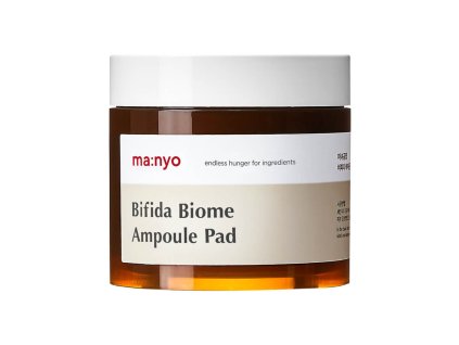 Manyo – Bifida Biome Ampoule Pad – Regenerační polštářky s probiotiky a kyselinou hyaluronovou – 70 ks
