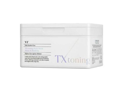 VT Cosmetics – TX-Toning Daily Mask – Sada rozjasňujících pleťových masek s kyselinou tranexamovou – 30 ks