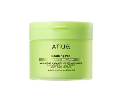 Anua – Azelaic Acid 10 Hyaluron Redness Soothing Pad – Zklidňující pleťové polštářky s kyselinou azelaovou a centellou – 90 ks