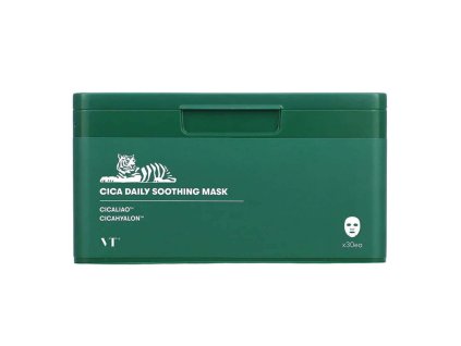 VT Cosmetics – Cica Daily Soothing Mask – Zklidňující pleťové masky s centellou – 30 ks