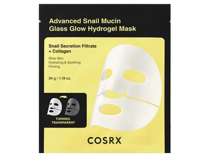 COSRX – Advanced Snail Mucin Glass Glow Hydrogel Mask – Hydrogelová maska s hlemýždím mucinem – 1 ks