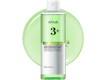 Anua – Azelaic Acid 3 Cica Skin Clarifying Toner – Zklidňující toner s kyselinou azelaovou a centellou – 250 ml