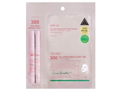 VT Cosmetics – Collagen Reedle Shot 300 2Step Mask – Dvoukroková liftingová maska s kolagenem a mikrojehličkami – 1,5 g + 25 g