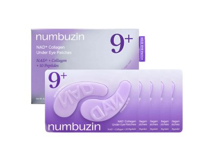 Numbuzin – No.9 NAD Collagen Under Eye Patches – Kolagenové liftingové polštářky pod oči s NAD a peptidy – 5 párů