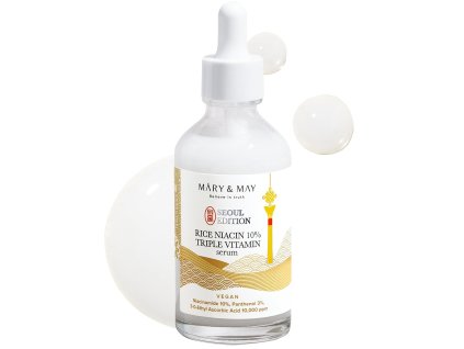 Mary & May – Rice Niacin 10% Triple Vitamin Serum – Rozjasňující sérum s rýží a niacinamidem – 80 ml