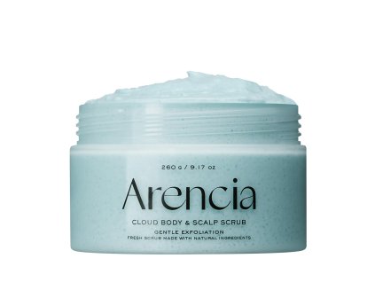 Arencia – Fresh Cloud Body & Scalp Scrub French Mint & Lily – Tělový peeling s francouzskou mátou a lilií – 260 g
