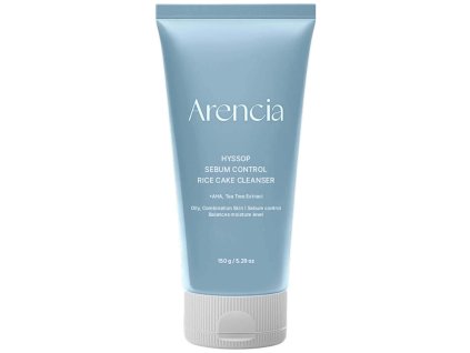 Arencia – Hyssop Sebum Control Rice Cake Cleanser – Čisticí pěna s yzopem a rýží pro regulaci kožního mazu – 150 ml