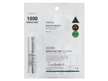 VT Cosmetics – Reedle Shot 1000 2Step Mask – Dvoukroková liftingová pleťová maska s mikrojehličkami – 1,5 g + 25 g