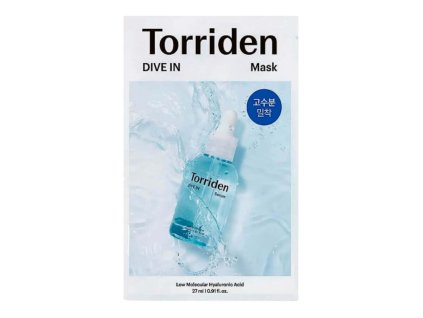 Torriden – DIVE-IN Low Molecular Hyaluronic Acid Mask – Hydratační plátýnková maska s nízkomolekulární kyselinou hyaluronovou – 1 ks