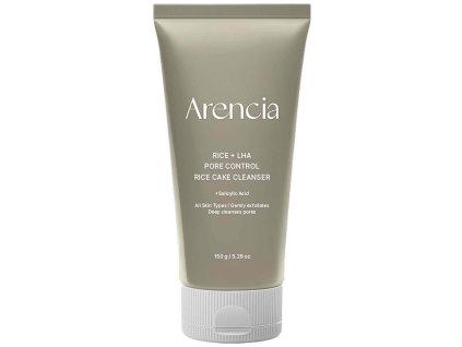 Arencia – Rice + LHA Pore Control Rice Cake Cleanser – Čisticí pěna na obličej s LHA a rýží proti černým tečkám – 150 g