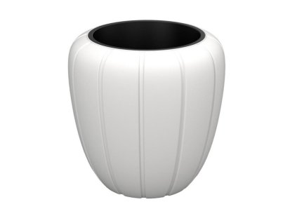 LAMELA, květináč GAJA nízký, průměr 400 mm, výška 430 mm, bílý