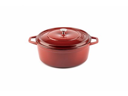 Hósse, Hluboký hrnec průměr 24 cm, (HSY DT), červený, 2,8 l