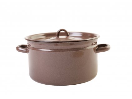 hrnec 22 cm nízký hnědý granit