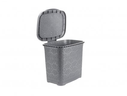 Mega Plast, Košík na prášek MONAKO, 29 x 26 x 23 cm, šedá metalíza