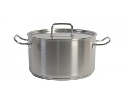 Metalac, Hluboký kastrol s poklicí 34 cm, 15 l, INOX PROFESSIONAL