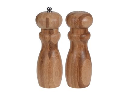 KOOPMAN, 59752 Dochucovací set mlýnek na pepř a slánka 16 cm, bambus