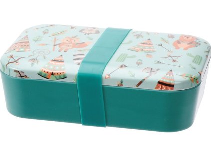 KOOPMAN, 10786 Svačinový box zelený eko z bambusových vláken 19 x 13 x 5,5 cm