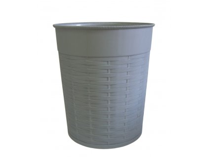 Mega Plast, koš na papír ratan, 22 x 25,5 cm (šedá metalíza)