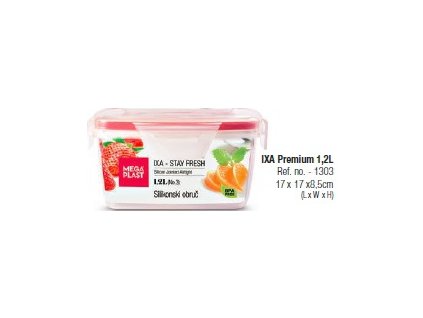 Mega Plast, Box IXA Premium 17 x 17 x 8,5 cm (1,2 l) červená nebo modrá